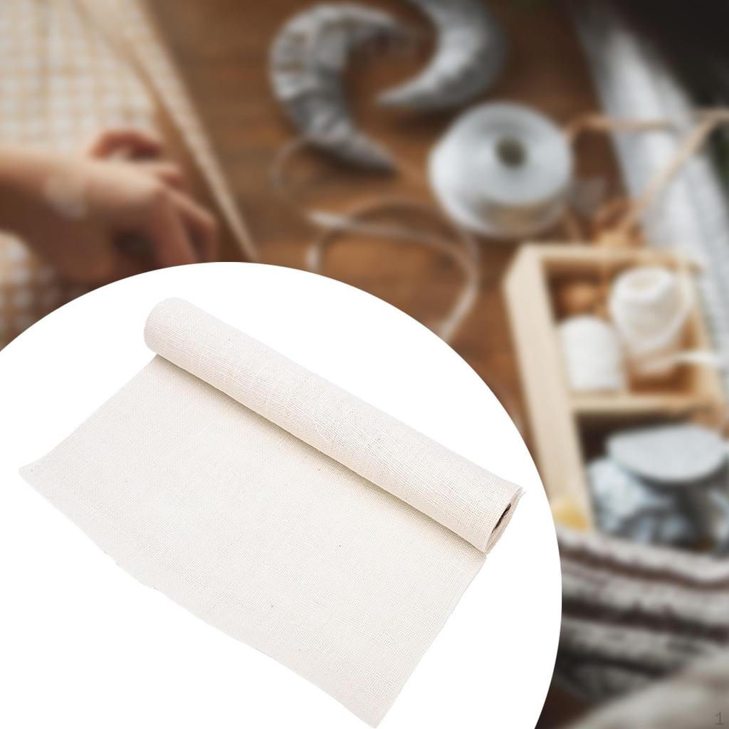 Linen Fabric Handmade Material DIY Multipurpose Lightweight Needlework Sewing Cloth for