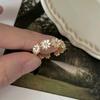 Elegant Green Series Stacking Rings for Women, Light Luxury, High-End Feel, Exquisite French Unique Index Finger Band