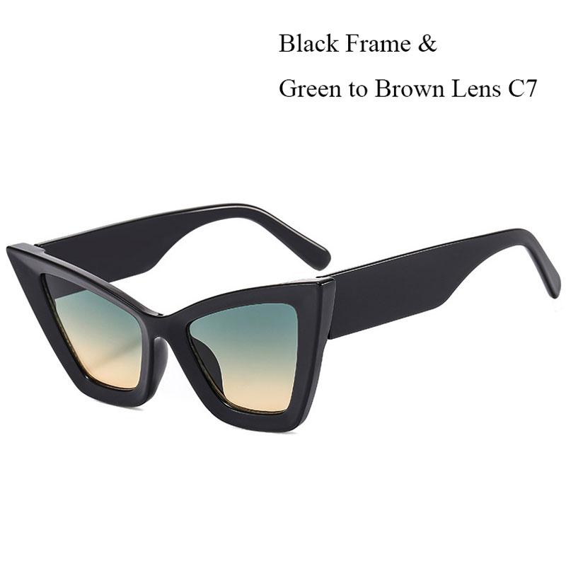 

Модные женские летние солнцезащитные очки «кошачий глаз»