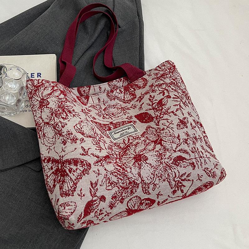 Large Capacity Single Shoulder Handbag for Women New Canvas Bag for Women Ins Versatile Shopping Commuter Tote Bag for Women