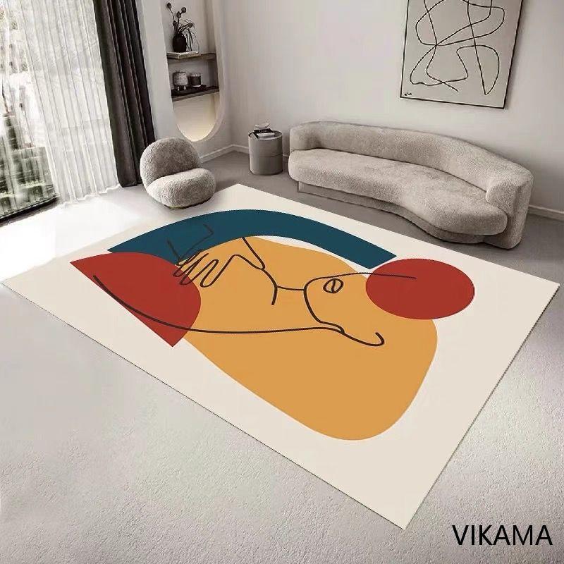 Summer Morandi Living Room Carpet, Light Luxury And Simple Room, Full Floor, Bedroom, Nordic Floor Mat, Home Decoration