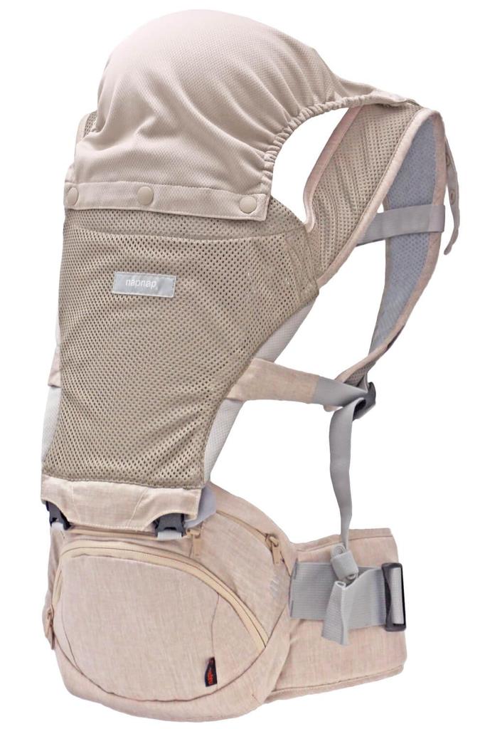 Napnap Tran Baby Carrier with Shoulder 20kg Double Shoulder Ideal for Carrying and Heatstroke Mesh Sheep Beige Air Straps, Foldable, Capacity, Strap,