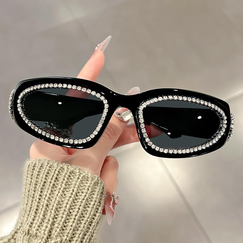 Fashionable diamond-encrusted glasses, trendy and individual-style decorative glasses, outdoor bicycle goggles, sunglasses