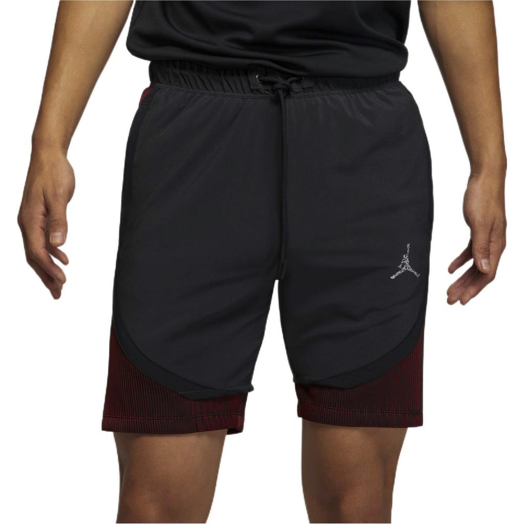 Jordan Ss22 Logo Drawstring Casual Shorts Men Bottoms Black DM1830-045