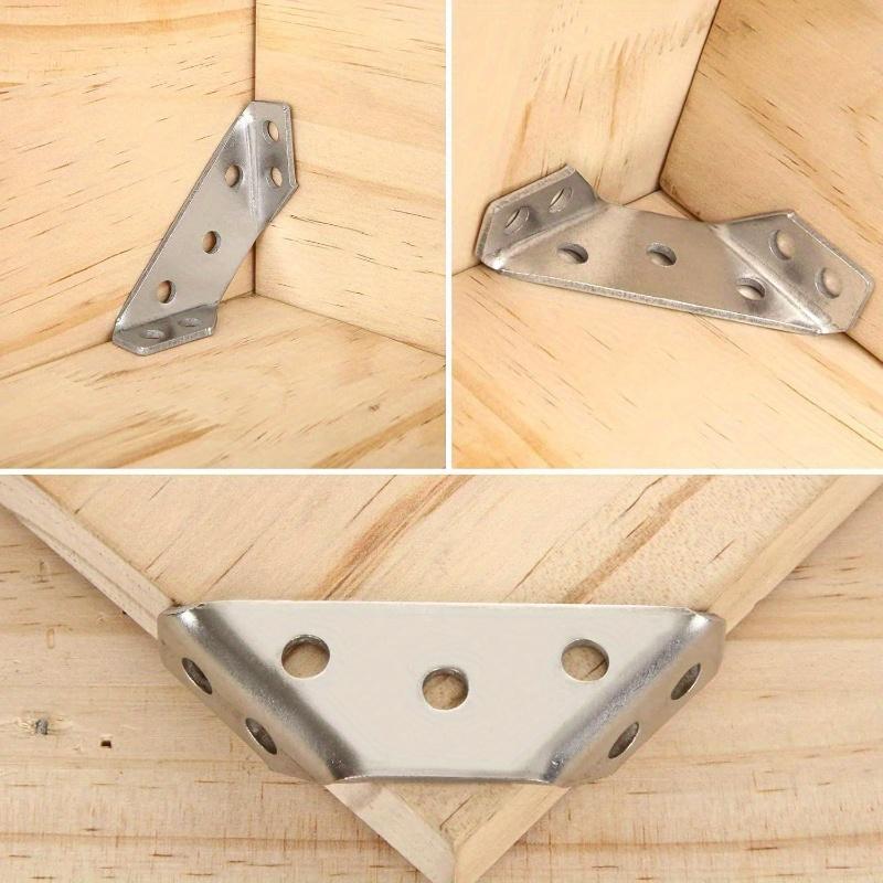 10PCS Angle Corner Brackets Fasteners Heavy Protector Right Triangular Angle Corner Stand Supporting Cabinet Furniture Hardware