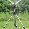 1 Set 360 Rotary Irrigation Tripod Lawn Garden Sprinkler Telescopic Support Sprinkler Head on Tripod Stainless Steel