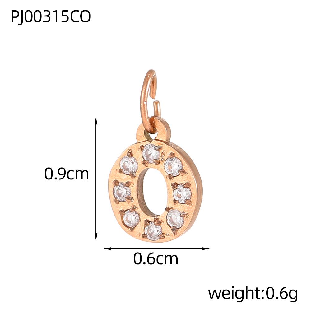 

CARLIDANA 3PCS Rose Gold Plated Stainless Steel Jewelry CZ Letter Initials A-Z Alphabet Zircon Pendant Pendant Earrings Necklace