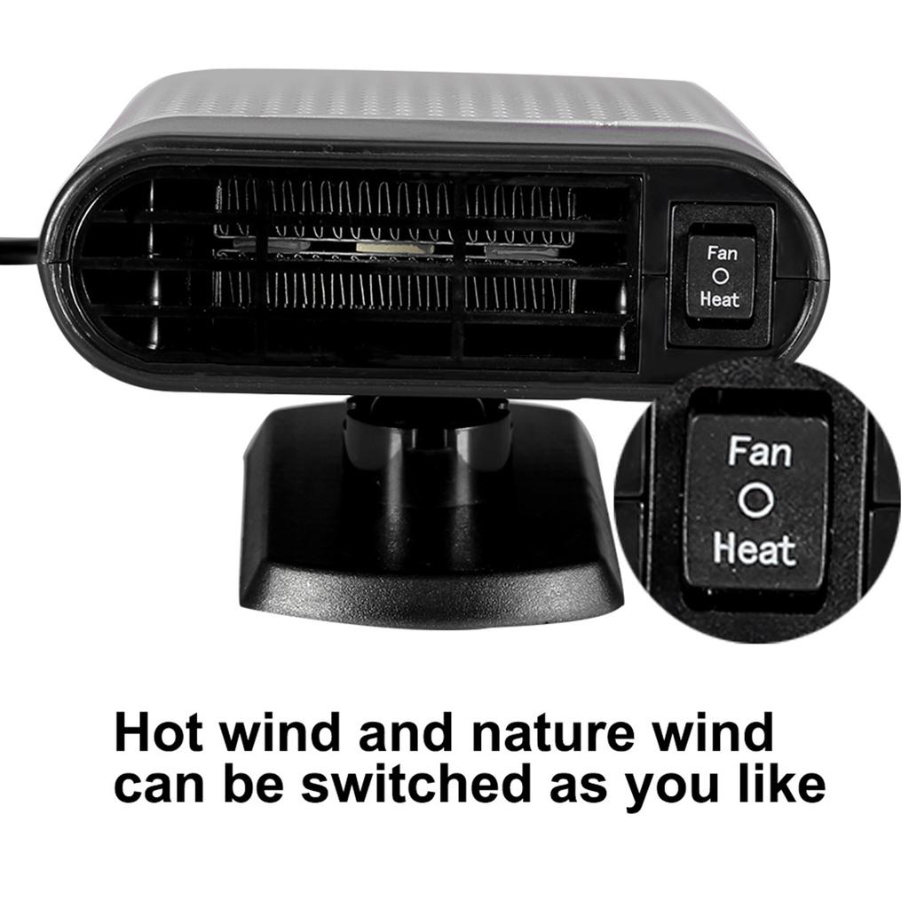 Car 12V Portable Electric Window Heater Heating Dryer   Fan Defroster Demister (Red)