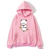 Cute Bubu and Duud Is Riding A White Duck Hoodie Panda and Brownie Bear Clothes Sweatshirts Hooded for Men Women Sudadera