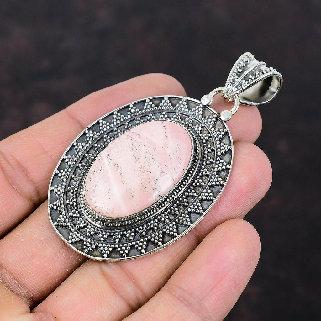 Pink Opal Pendant Top Quality Gemstone Jewelry Vintage Pendant Handmade Pendant 925 Sterling Silver Pendant Pink Opal Jewelry Wedding Gifts