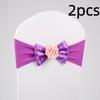 2pcs Vintage Satin Chair Sashes Band Multicolor Chair Back Flower Durable Chair Bow Tie  Birthday