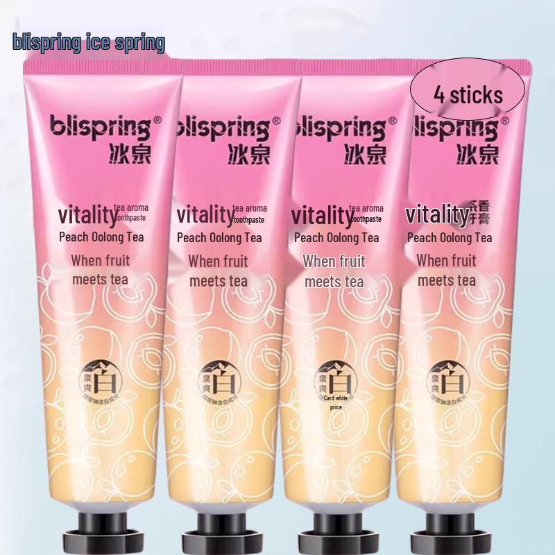 Blispring Peach Oolong Tea Scent Toothpaste 4-Pack