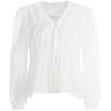 Shop   Women Puff Ruffle Tie Blouse Black Ean Wbl 12088