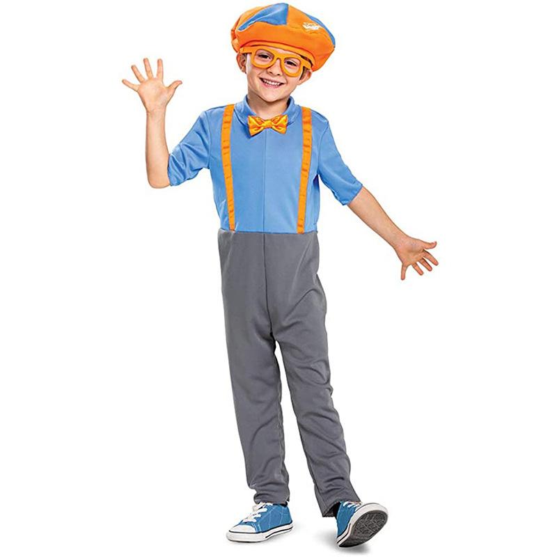 Costume Toys Blippi Kids Cosplay Outfit Cartoon Dress Party Halloween Events