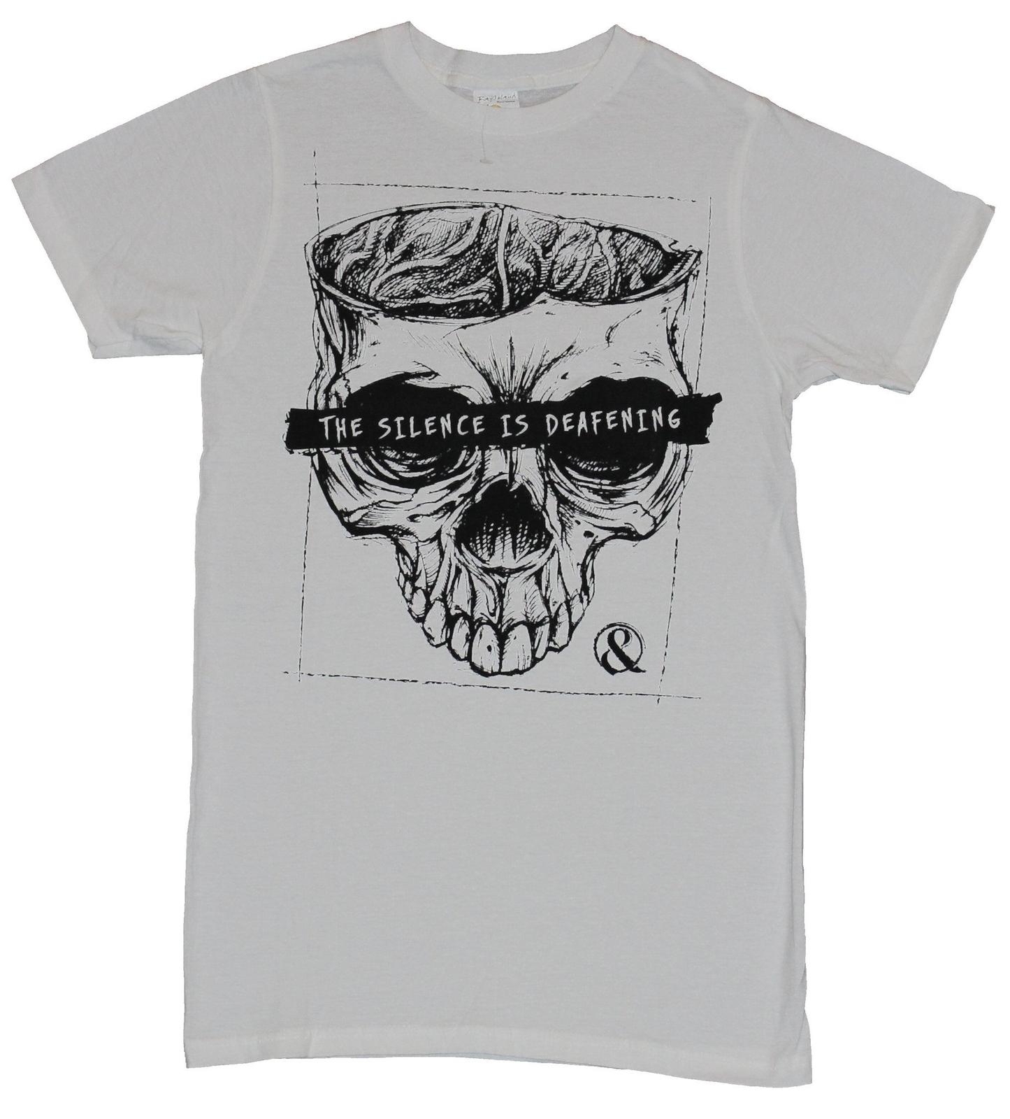 Of Mice and Men Adult New T-shirt The Silence is Deafening Skull Face XXXL