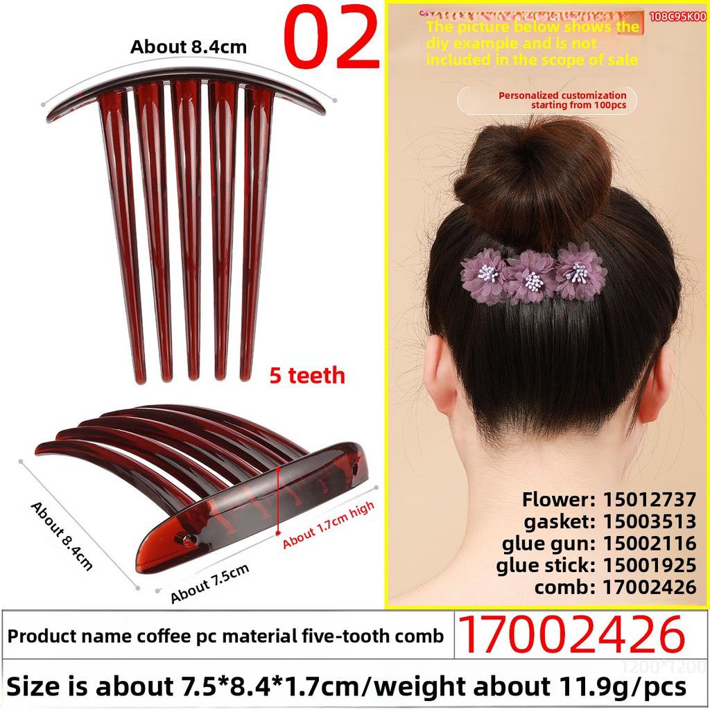 Plastic Hairpins Bangs Hair Accessories 5-toothed Combs