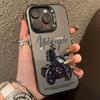 Rider Motorcycle Phone Case for iPhone 17 16 15 14 Plus 13 12 11 Pro Max Matte TPU Fashion Graphic Protective Cover