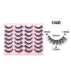 Cross-border European and American Style Flared Lashes, 14 Pairs of Thick, Curled, Naturally Three-dimensional One-piece Lashes