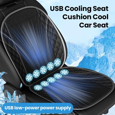USB Soğutmalı Koltuk Minderi Fanlı Serin Araba Koltuğu Yaz Otomotiv Koltuk Minderi Nefes Alabilir ve Havalandırmalı Araba Koltuğu Minderi