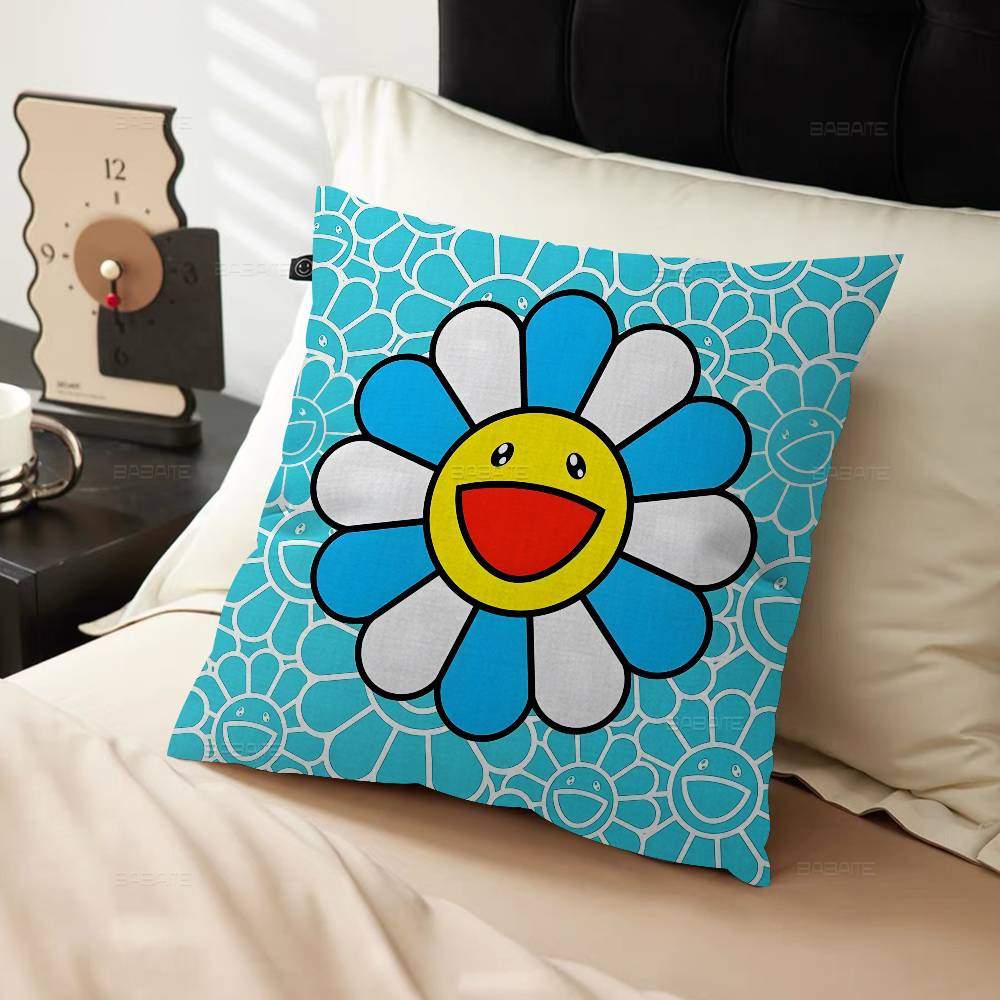 Flower T-Takashi Art M-Murakami Pillowcase toon Gift Cushion Cover Bedroom Home Sofa Chair Seat Decor pillow case