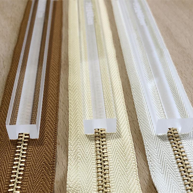 1Pcs Acrylic Template Sewing Accessories for Leather 3# Zipper Glue Leak Proof Acrylic Ruler