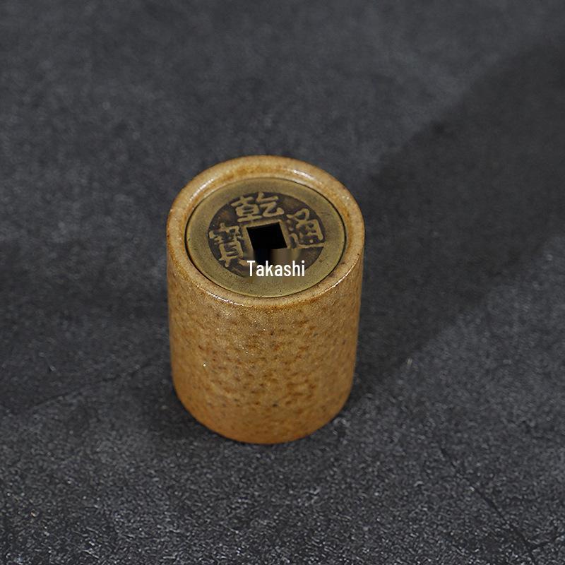 Gilded Ceramic Lid Holder: Japanese Kung Fu Tea Set Accessory for Zisha Teapots