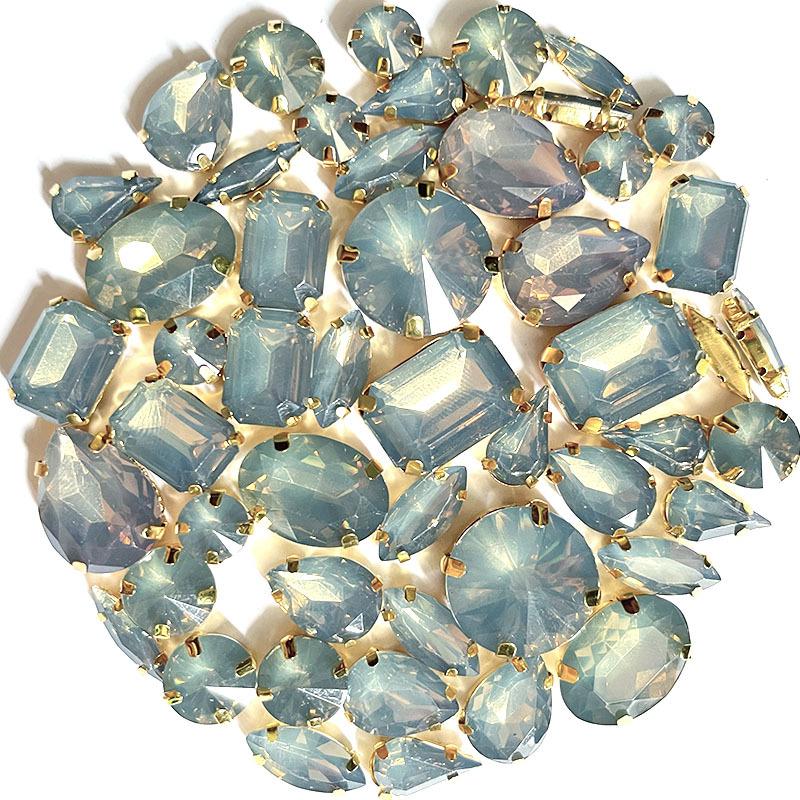 Tree Lipoprotein Mocha Hand Sewing Drill Mixed Shaped Claw Drill with Holes DIY Clothing Accessories Jewelry Accessories Rhinestone Sew On Beads