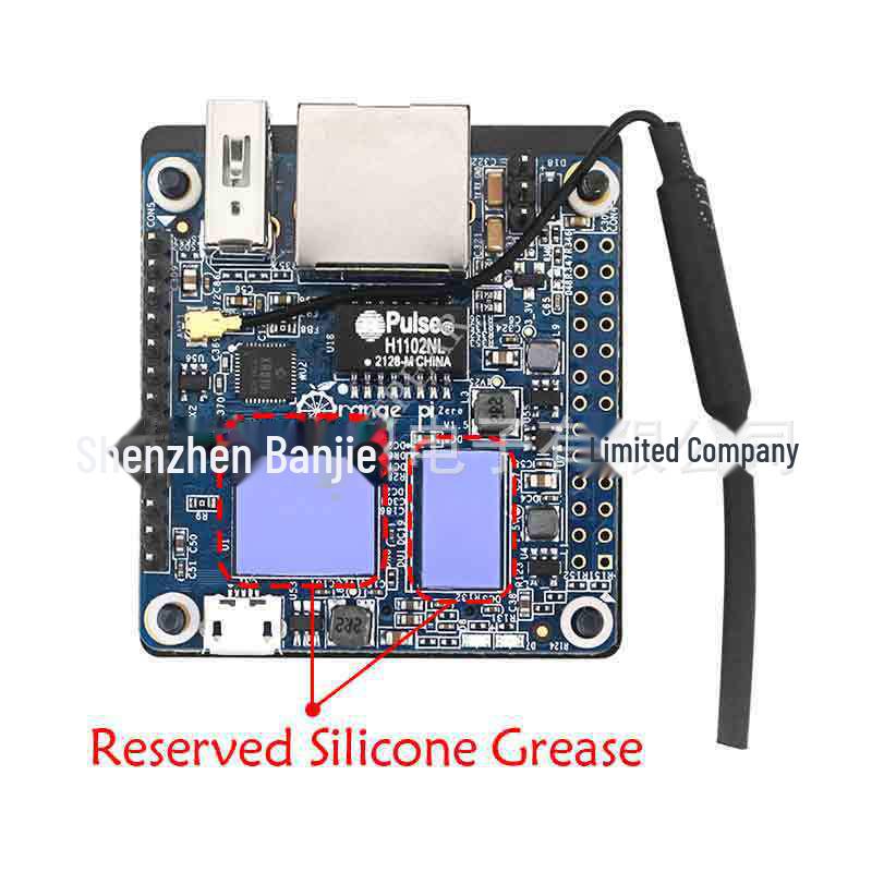 Orange Pi Zero Aluminum Alloy Passive Heat Sink Protective Shell with Thermal Conductive Adhesive