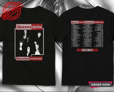 Maglietta Vintage QUEENSRYCHE Operation Mindcrime 1989, taglia S-4XL