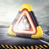 Collapsible Emergency Light Up Triangular Signal Hazard Indicator For Vehicle Safety In Night And Bad Weather Conditions