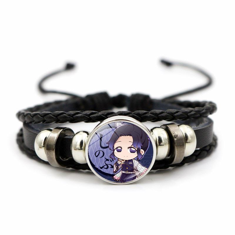 Demon Slayer Figur Armbånd Tanjiro Nidouzi Inosuke Zenitsu Mini Actionfigur Kunst Foto Anheng Lærarmbånd for Fans Gave