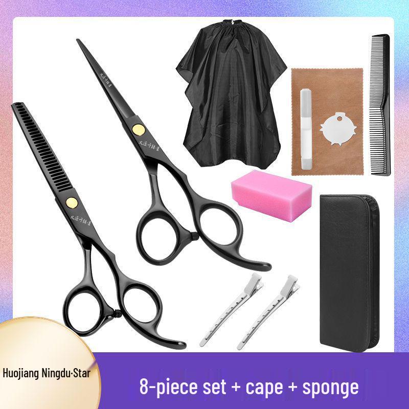 Professional Hairdressing Scissors Set: Flat Teeth, Cutting, and Thinning Scissors - Free Shipping