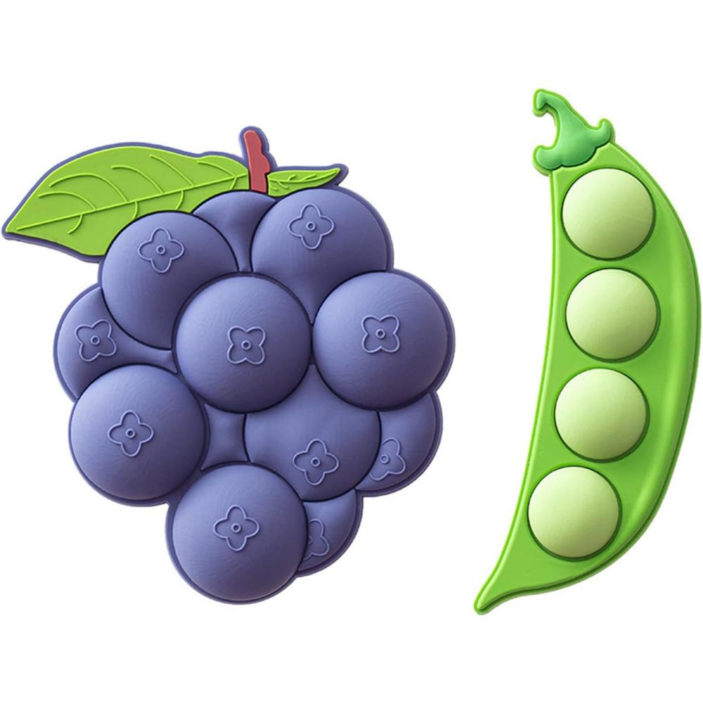 

Decorative fridge magnets with 3D blueberry and pea pod designs, interesting fridge whiteboard magnets that can be separated and