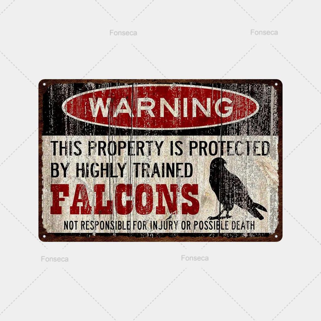 Vintage Tin Attention Animal Warning Signs Metal Sign Plaque Metal Public Retro Wall Decor Garden Park Wild Cave Metal Poster