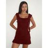 Hot Rose Motel Sexy Gyaru Design Streamer Draped Flocking Print Small Flying Sleeve Sling Dress