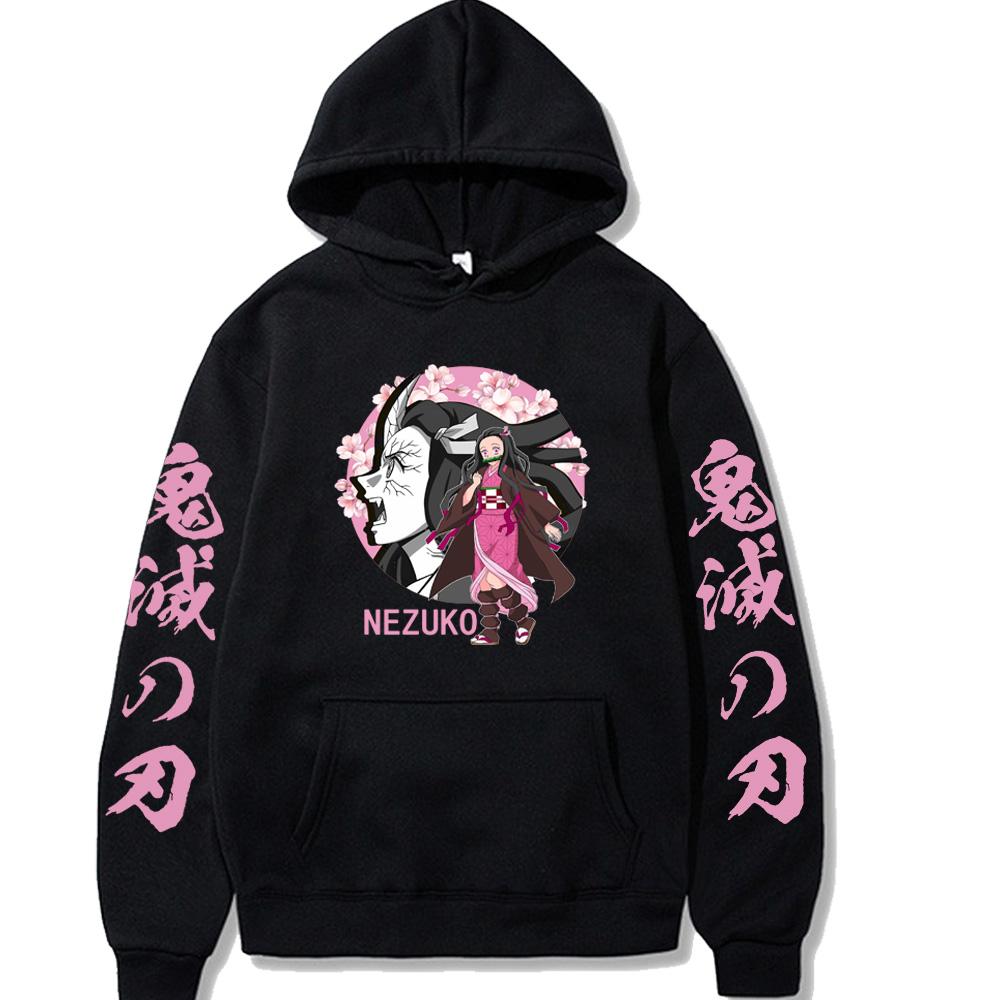 

Модная японская горячая аниме «Убийца демонов Камадо Незуко», крутая женская толстовка с капюшоном, забавная зимняя повседневная толстовка с длинными рукавами из мультфильма