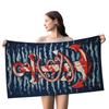 Nordic painted ship anchor digital-printed polyester Superfine fiber double-sided fleece Beach vacation bath towel, beach towel