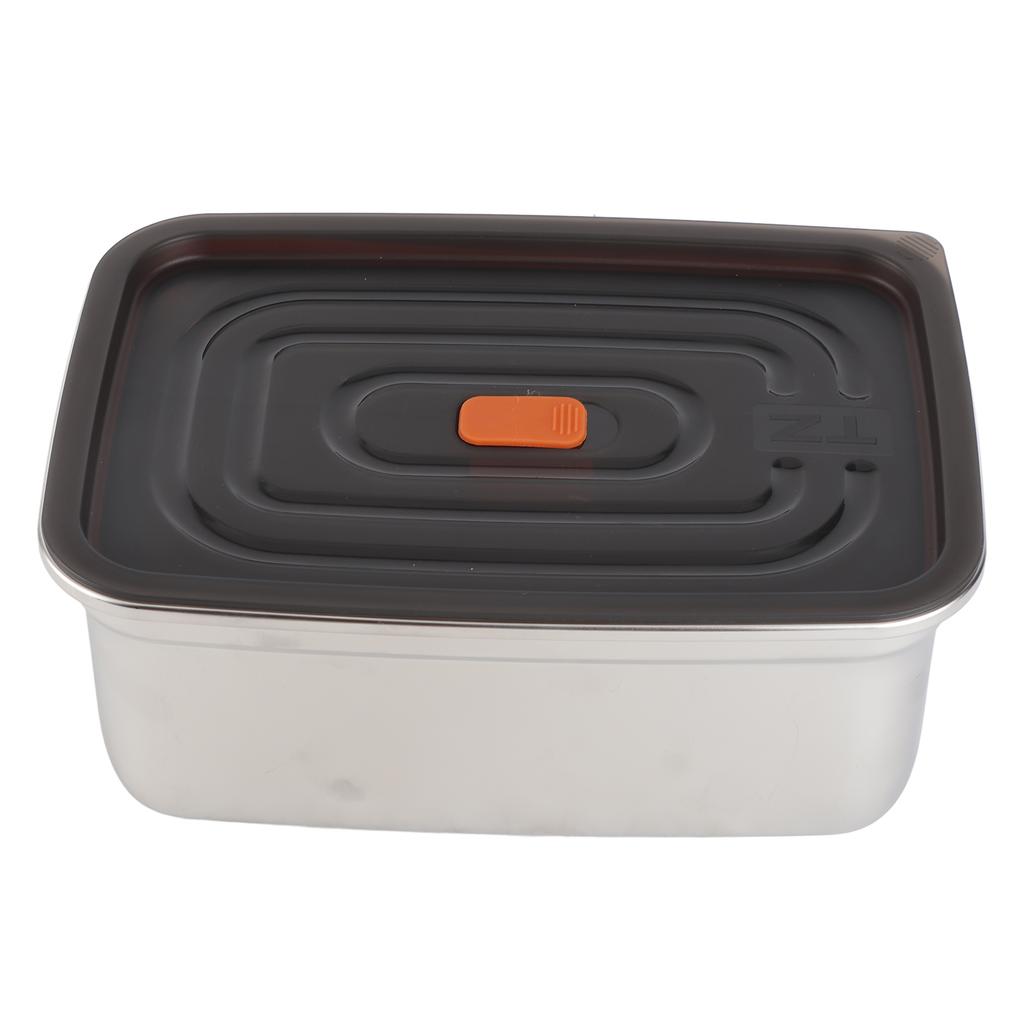 4Pcs Stainless Steel Food Containers with Leakproof Lids Rectangle Food Storage Box