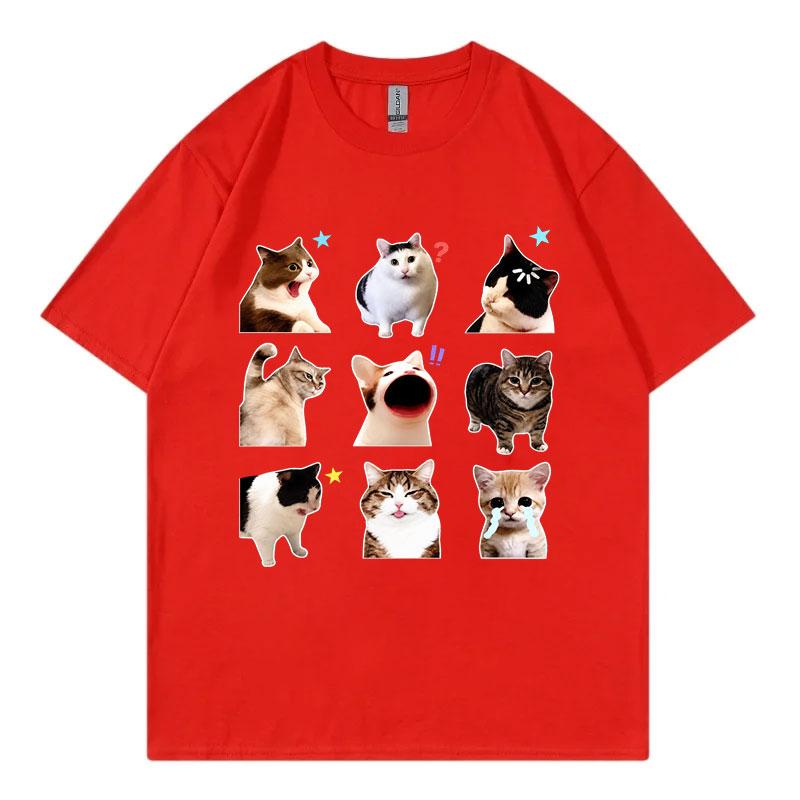Crying Cat Funny Meme Graphic T Shirts High Quality Fashion Short Sleeve TShirts Unisex Unisex Casual 100Cotton TShirt Streetwear