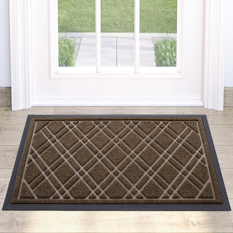 Nordic Wind Rubber Entry Door Floor Mat Household Entryway Easy To Take Care of Foot Mat Commercial Door Sand Scraping Dust Mat