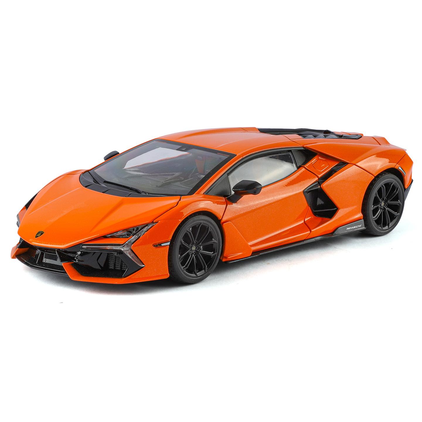 

1:18 Lamborghini Revuelto Alloy Diecast Model Car Sound Light Children Toys Collection Hobbies Gifts With Boys Kids Present оранжевый