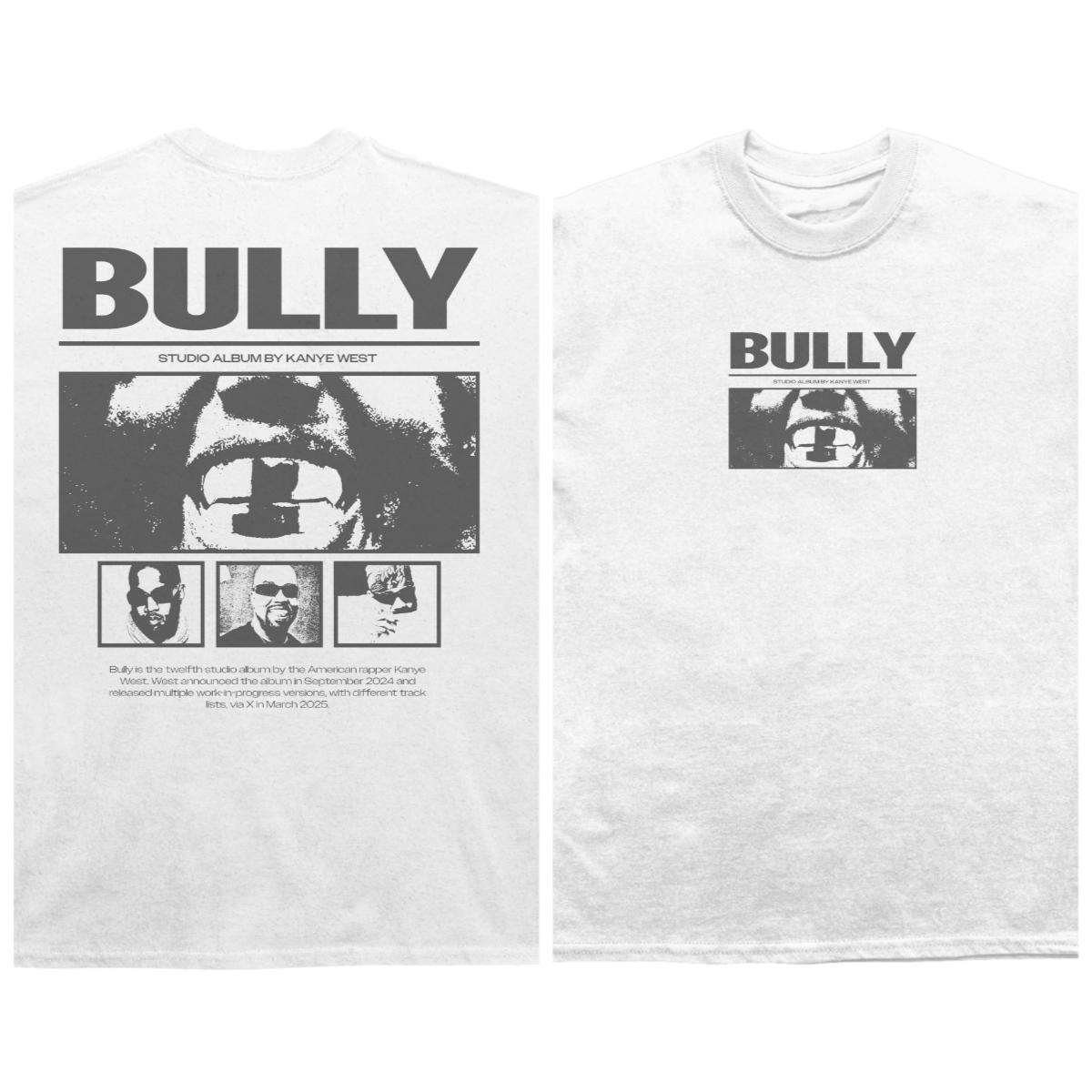 Kanye West Bully 2026 New album logo graphic 100Cotton unisex shirt Summer hip hop Y2k style Fashion Unisex Oneck Tshirt fan gift M