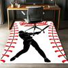 Baseball Printed Carpet,Rug,for Office Chair Living Room Bedroom Kitchen Room Decor Gifts.