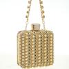 Advanced Texture Banquet Party Clip Bags New Beaded Handheld Diamond Inlaid Ins Shiny Chain Crossbody Women's Small Square Bag
