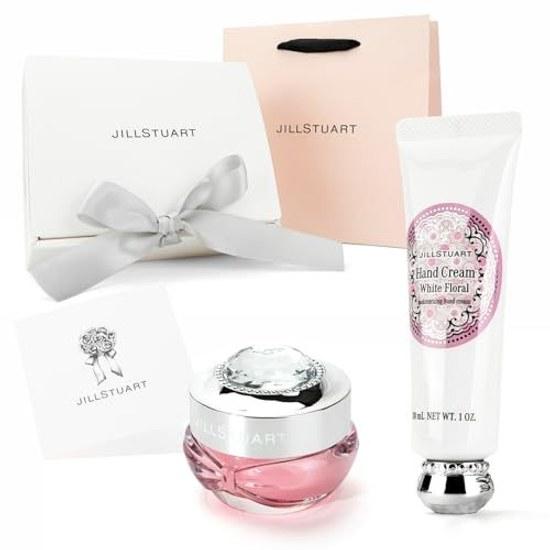 JILL STUART Lip Mask (White Floral) Hand Cream Set Care Cosmetics Birthday Anniversary Christmas Women Girlfriend Present Gift White Day Return