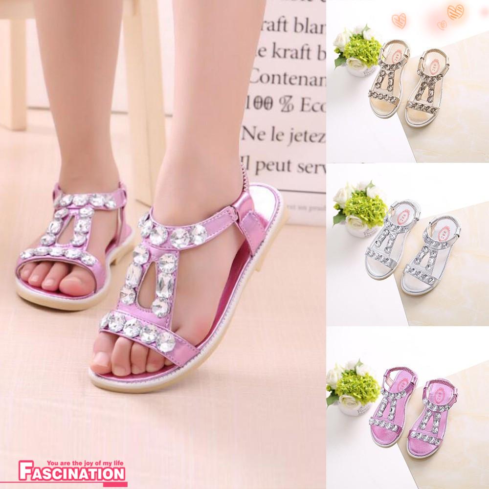 Kids Baby Girls Sandals Bowknot Pearl Roman Sandals Princess Shoes Sandals Bow Pearl Rhinestone Sandals Baby Girls White 9.5