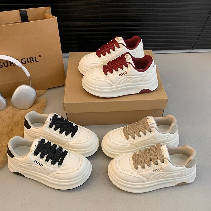 Zhao Ruth's same little white shoes for women's 2025 spring and summer new thick-soled versatile women's shoes increase the height of popular sports