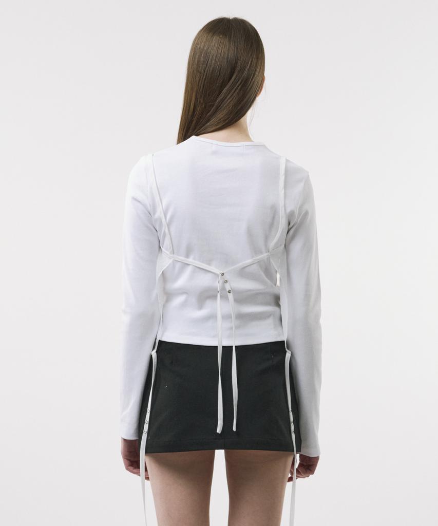 Podeowedeo Organza Layered Bustier (White)
