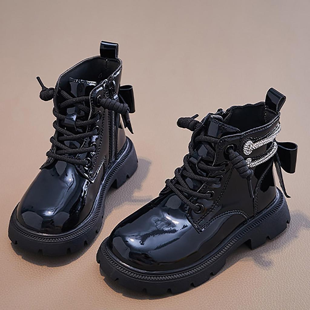 Children's Boots, Single Boots, British Side Zipper, Soft Soled Leather Shoes, Short Boots