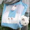 Cartoon Pet Carrier Bag Breathable Pet Outing Shoulder Bag Portable Cats Dogs Tote Bag  Summer